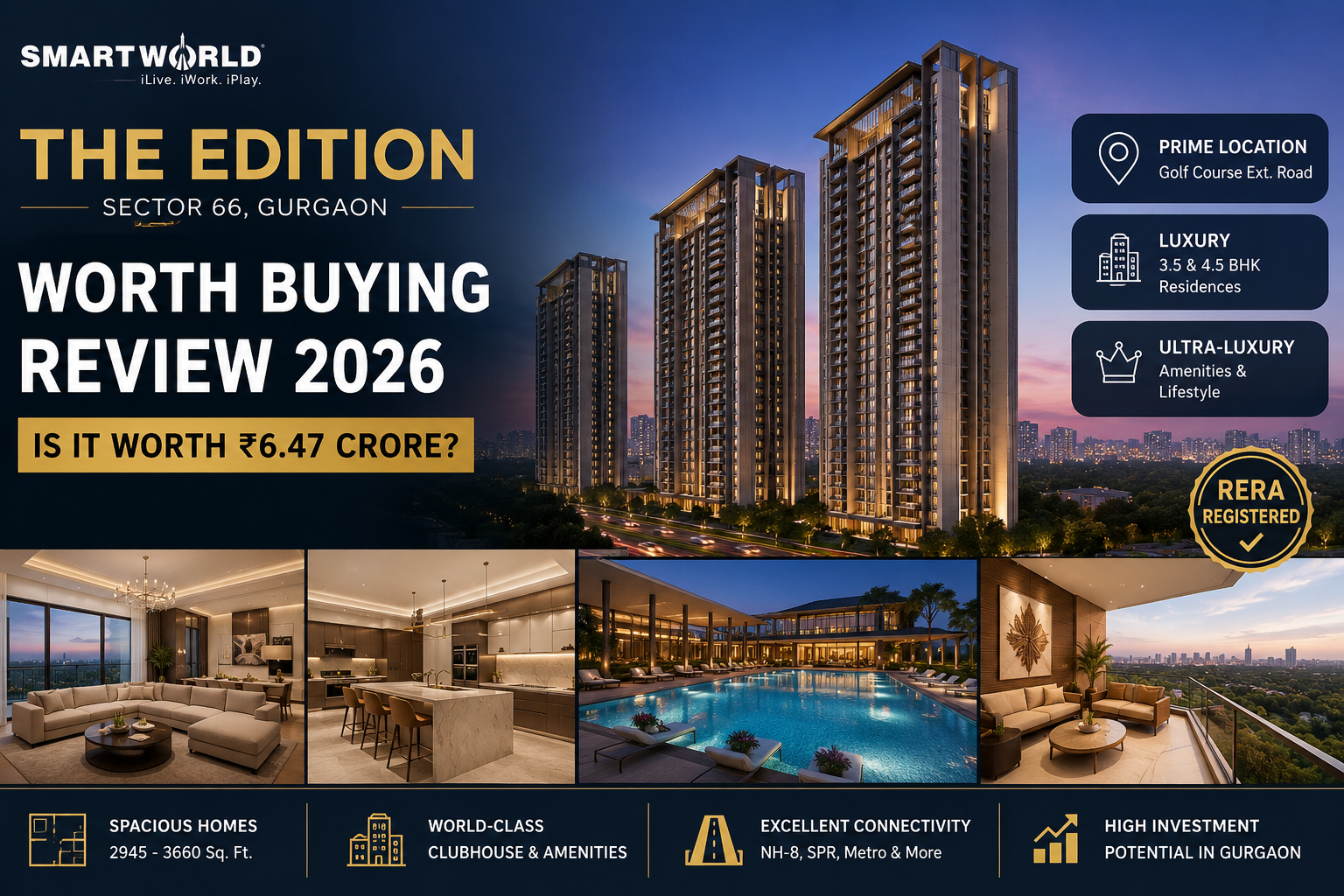 SmartWorld The Edition Luxury Towers on Golf Course Extension Road Gurgaon